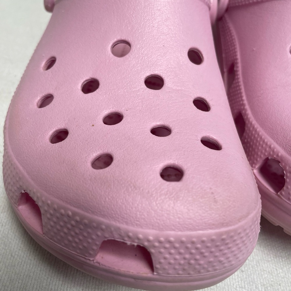 Crocs Pretty Pink M7 W9 Clogs Shoes Sandals - Picture 11 of 12